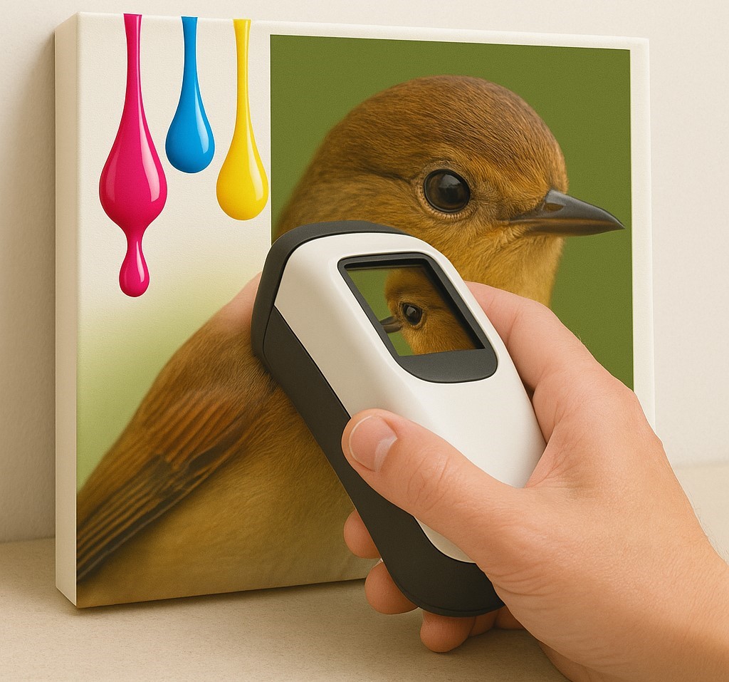 בדיקת תוצאת הדפסה על ידי ספקטרומטר